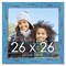 Square Shabby Chic Blue Picture Frame - UV Acrylic, Foam Board Backing, Hanging Hardware